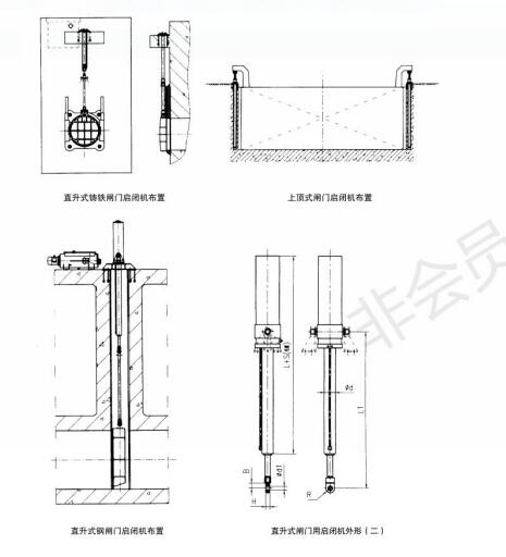 集成式液压启闭机应用于平面闸门布置图